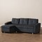 Baxton Studio Lianna Modern Dark Grey Upholstered Sectional Sofa 143-8760 - alternate 4